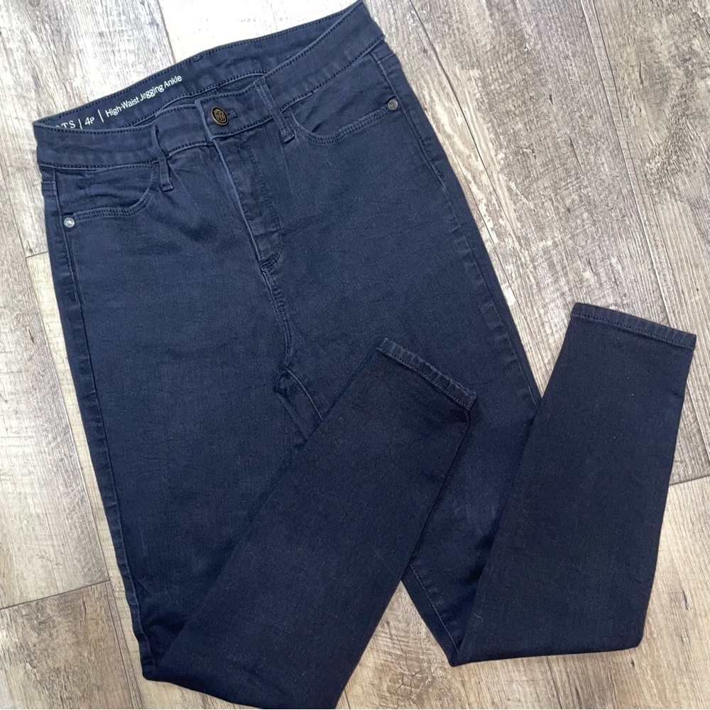 Talbots Black High Waist Jegging Ankle Pant Size 4P